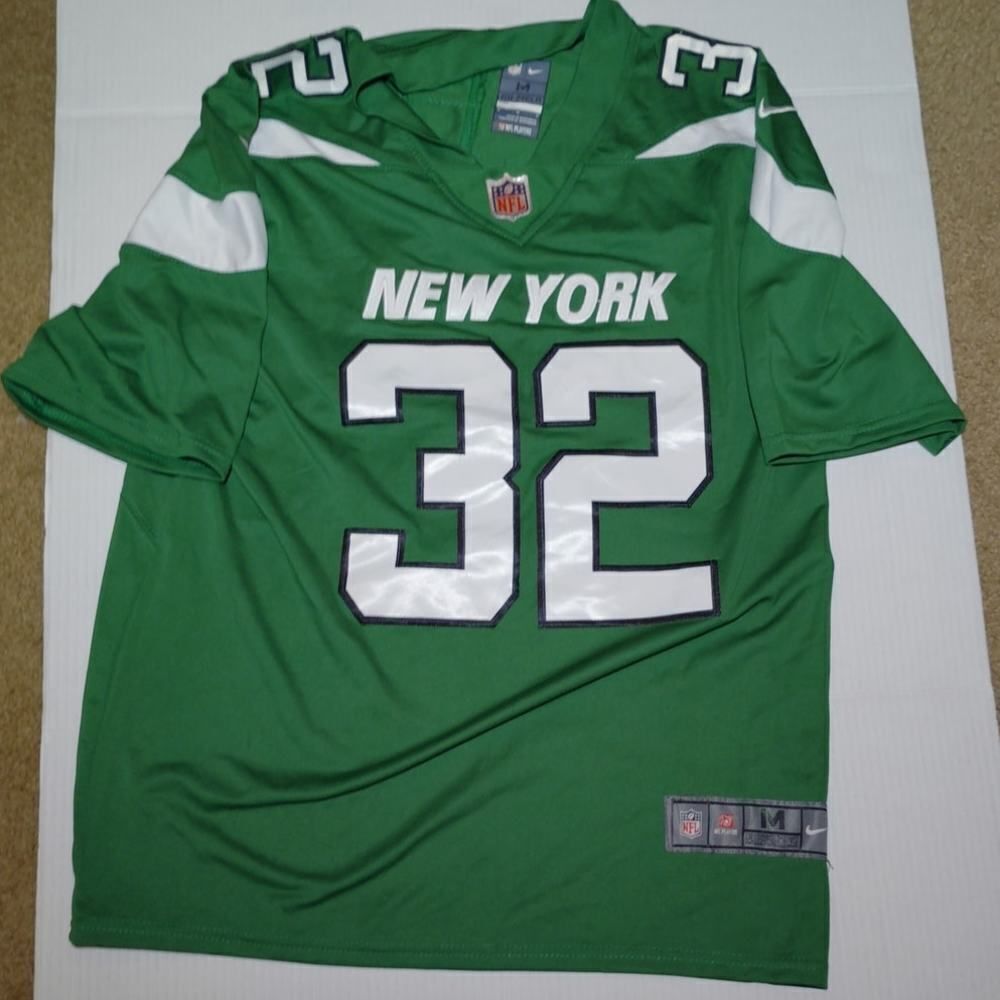 On Field New York Jets NLF Mens Pre-owned Green #32 Carter Jersey - sz. Med.
